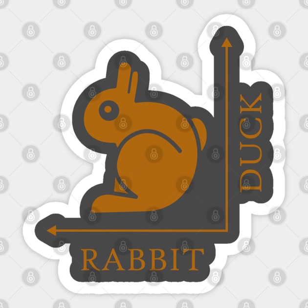 Duck Rabbit Illusion Sticker by Taylor'd Designs